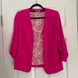 Skies Are Blue Pink Floral Blazer